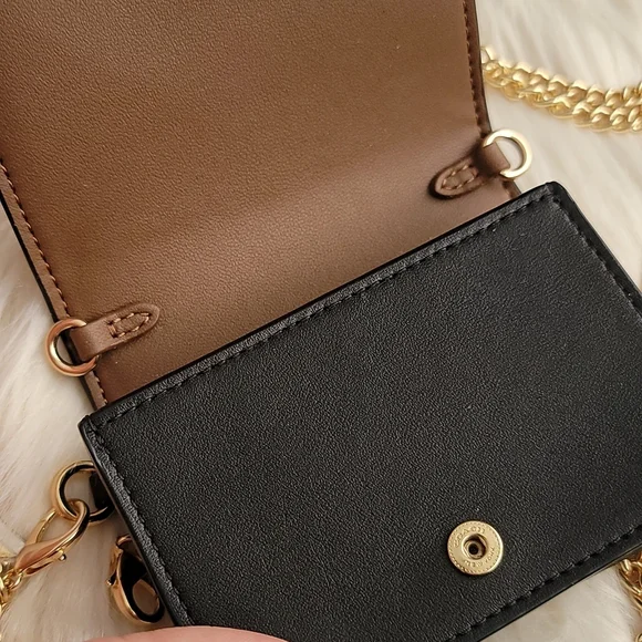 Coach Boxed Mini Wallet On A Chain In Blocked Signature Canvas - Picture 9 of 10